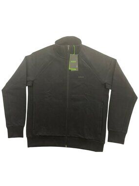 Hugo Boss Tracksuit Jacket Black Full-Zip With Logo Men's Sz Medium DEFECT NEW